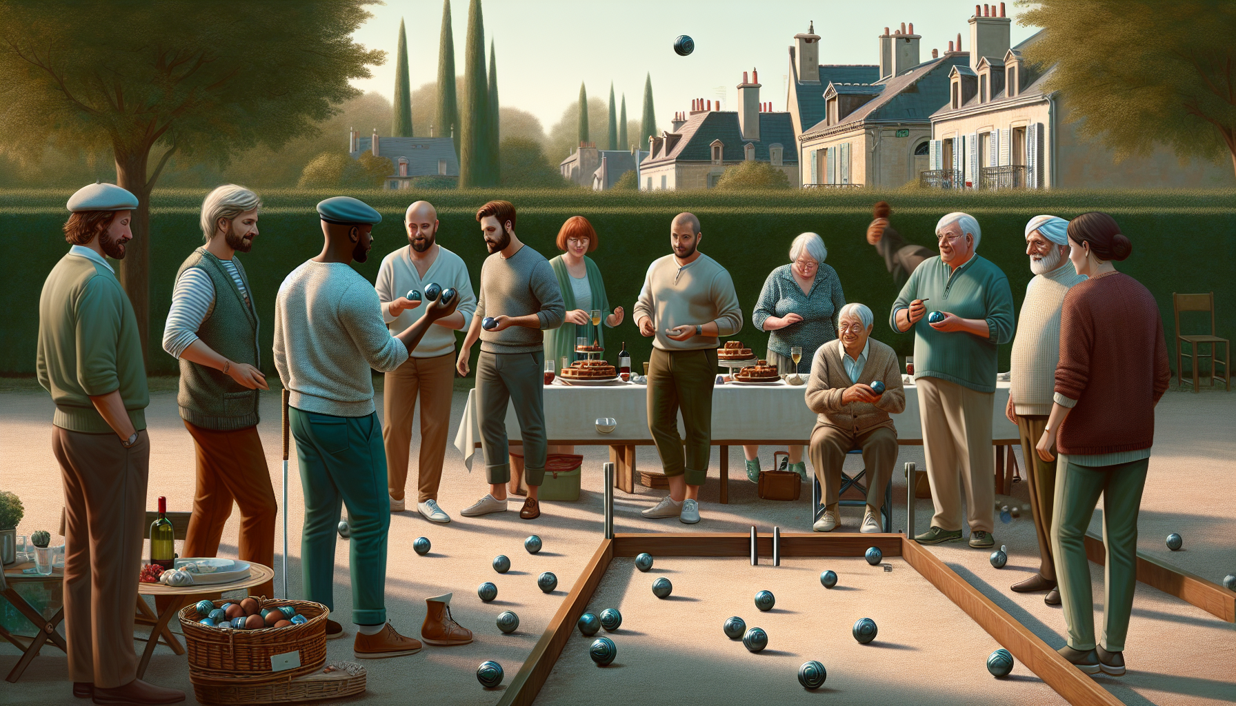 Petanque and afternoon tea