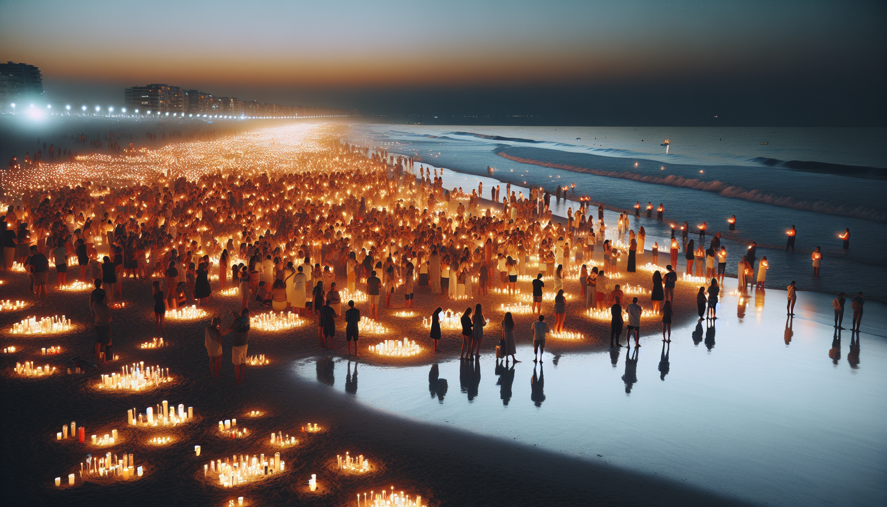 Candles on the Beach