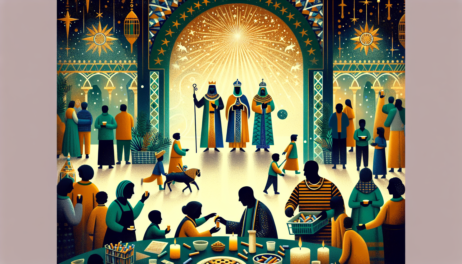 Epiphany Morning Worship with chalking the door and the return of the three kings
