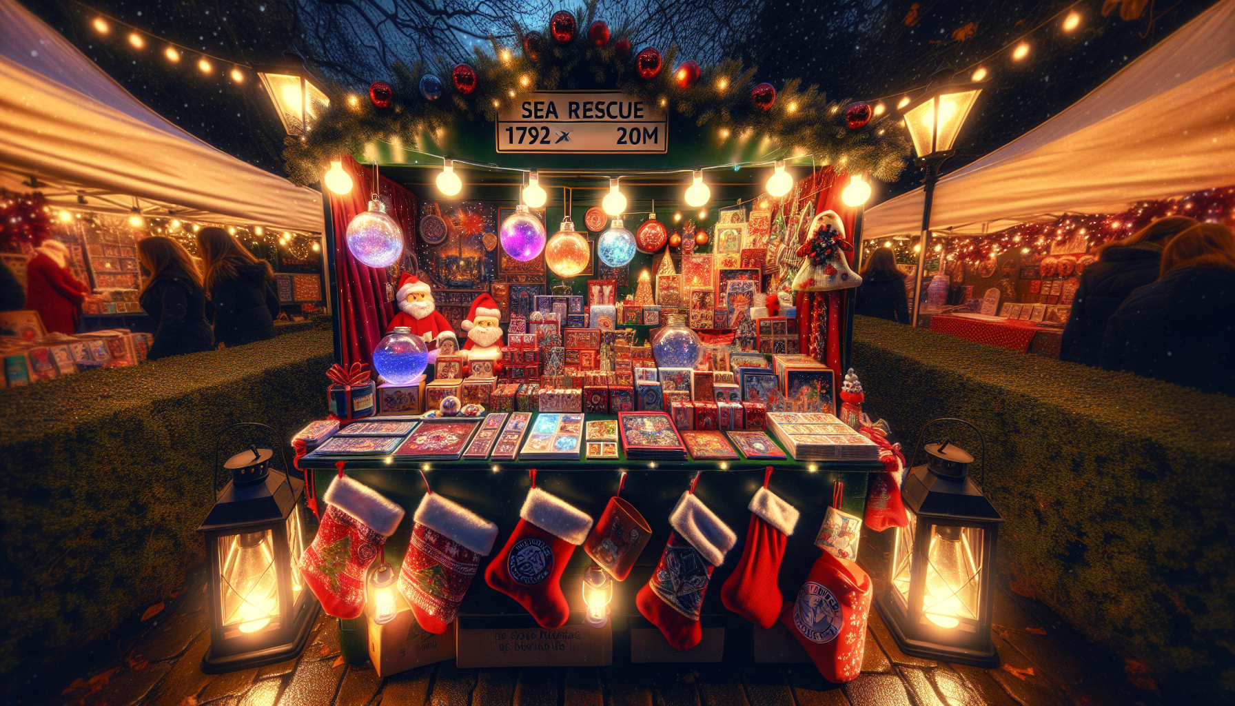 Xmas lights switch on stall