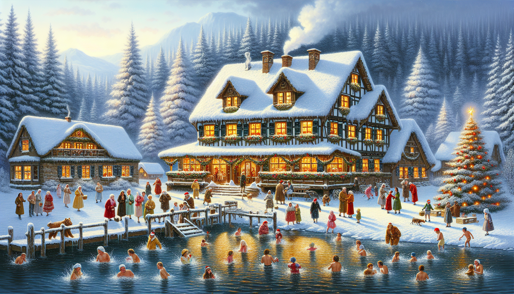 Old Smugglers Inn Christmas Day Swim! 