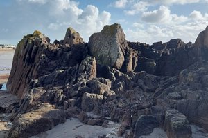 Victor Hugo and his favourite rocks at St Clement, Jersey.