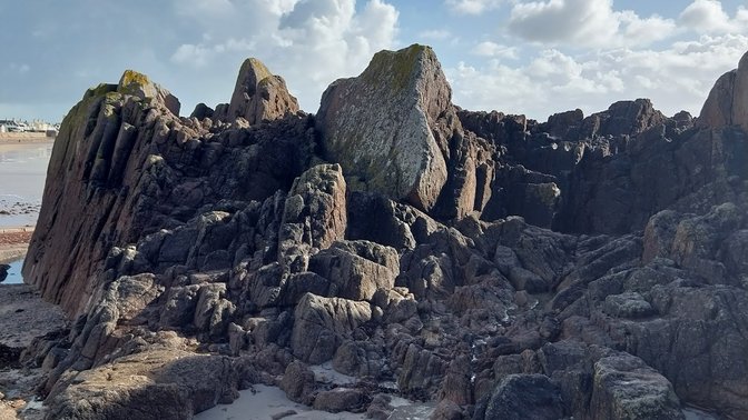 Victor Hugo and his favourite rocks at St Clement, Jersey.