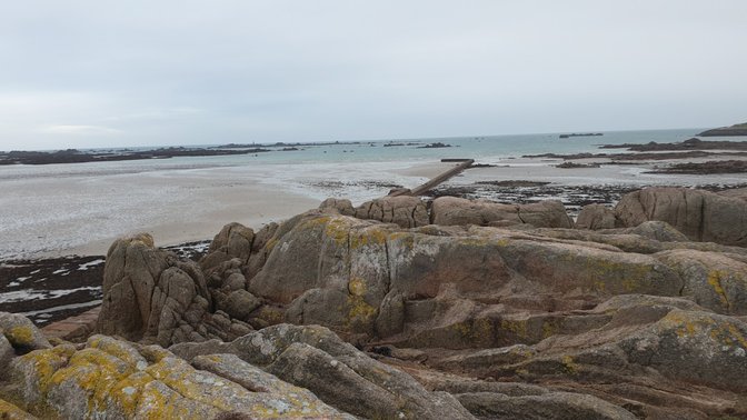 Victor Hugo and his favourite rocks at St Clement, Jersey.