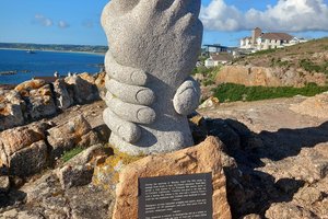 Sculpture of Two Hands Clasping
