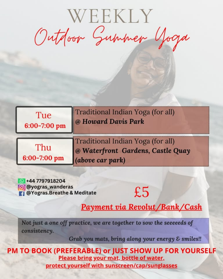 £5 - SUMMER OUTDOOR TRADITIONAL YOGA(for all)