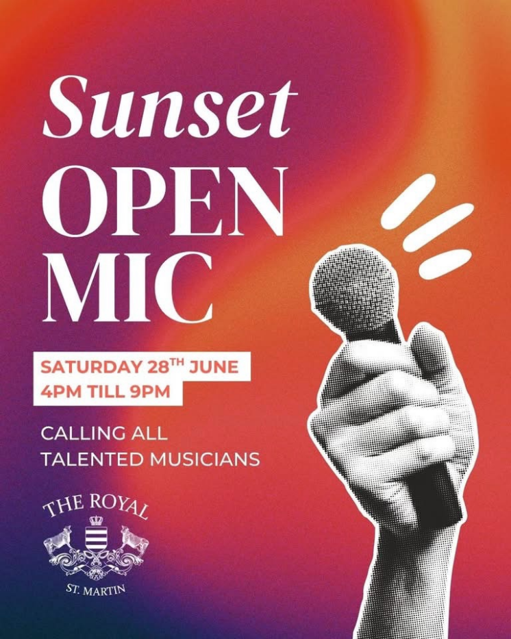 Sunset open mic at the Royal St Martin