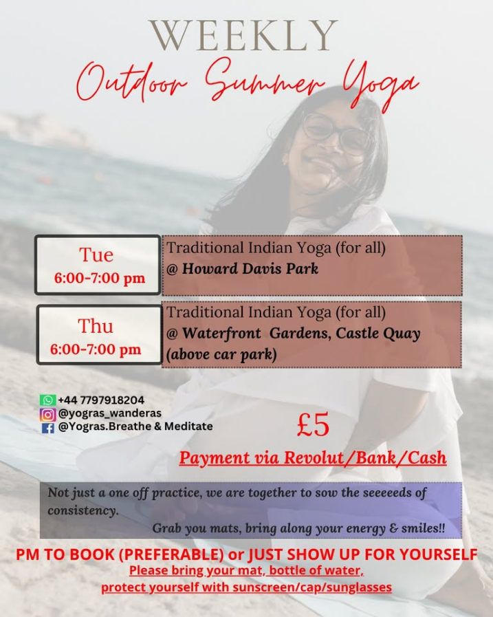 £5 - SUMMER OUTDOOR TRADITIONAL YOGA(for all)