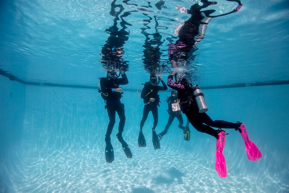 try scuba in the pool