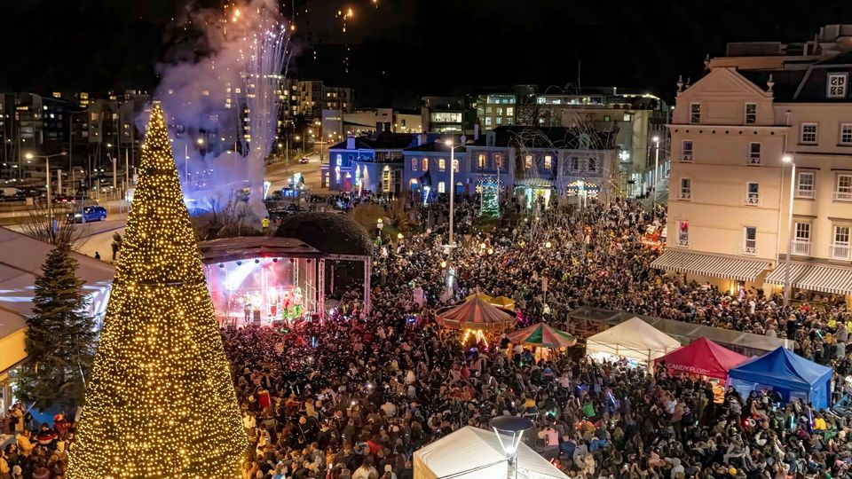 Christmas Lights Switch On and Parade