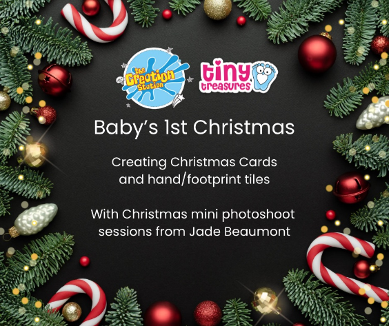 My 1st Christmas hand/footprint tiles & mini photoshoots