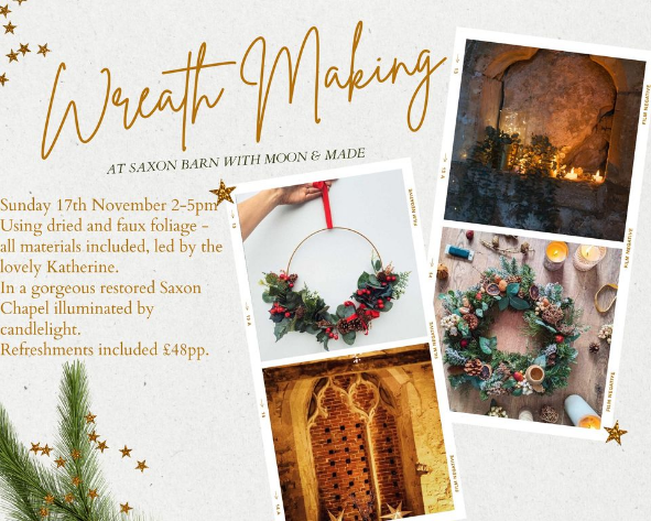 Wreath Making @ Saxon Barn with Moon & Made.