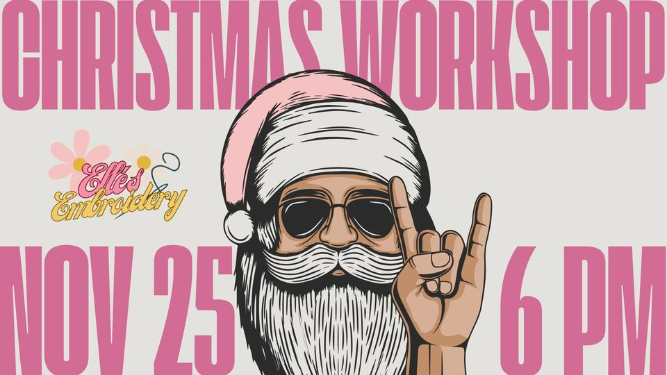 Christmas cocktails and cross stitch