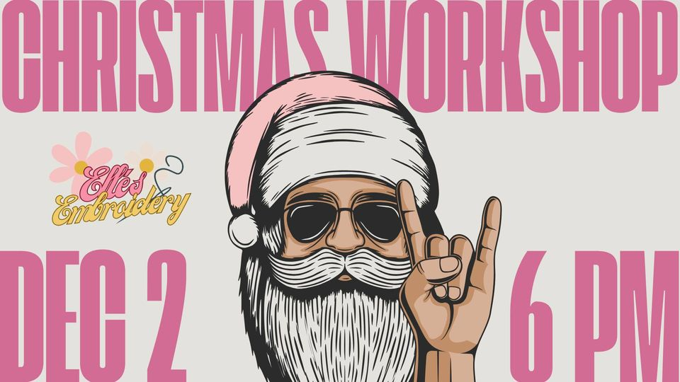 Christmas cocktails and cross stitch