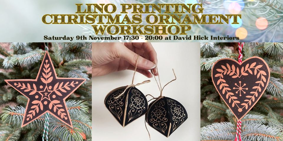 Lino Print Christmas Ornament Workshop