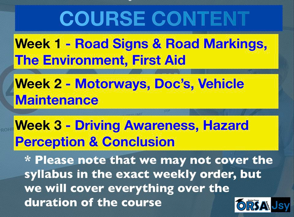 ORSA Driving Theory Course
