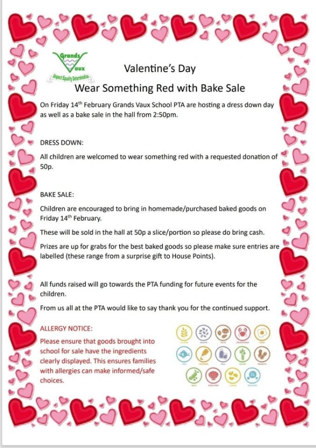 Valentines Bake Sale 