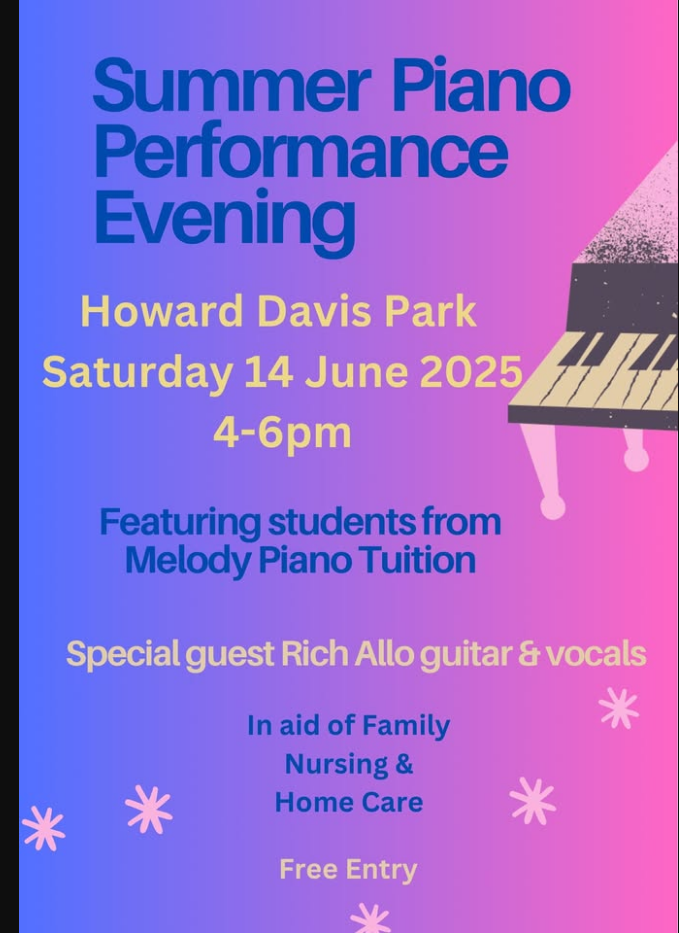 Summer piano performance evening