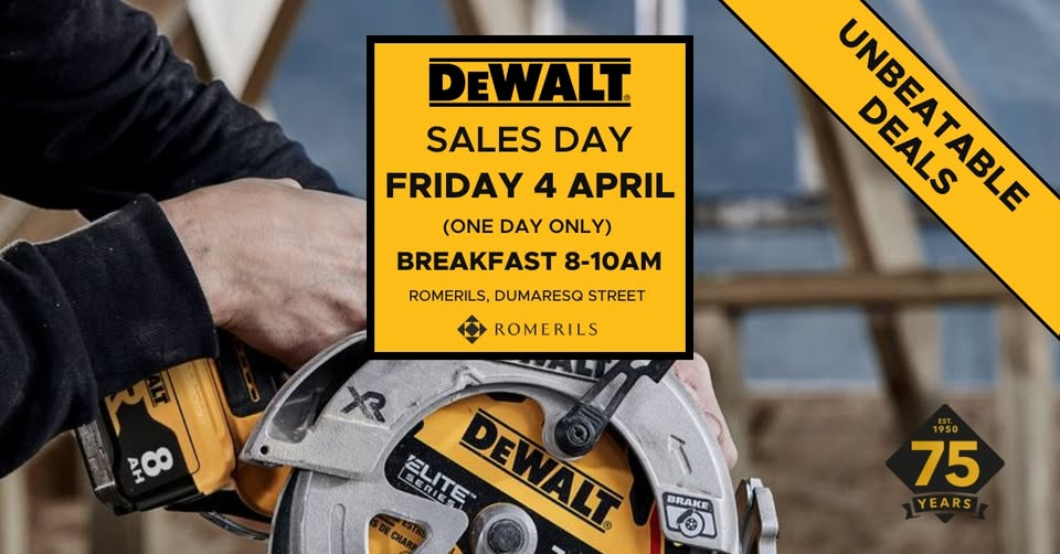  DeWalt Sales Day + Breakfast (8-10am) 