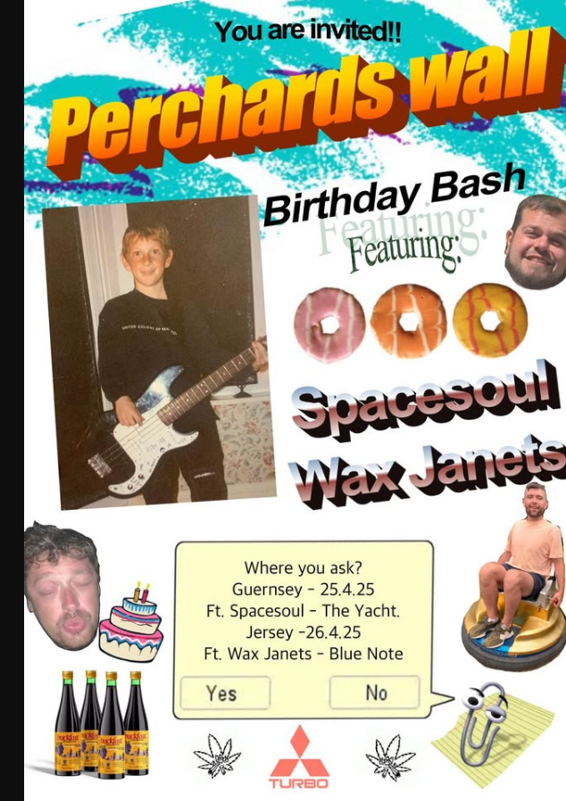RAT CITY PROMO: PERCHARDS WALL BIRTHDAY BASH w/ THE WAX JANETS