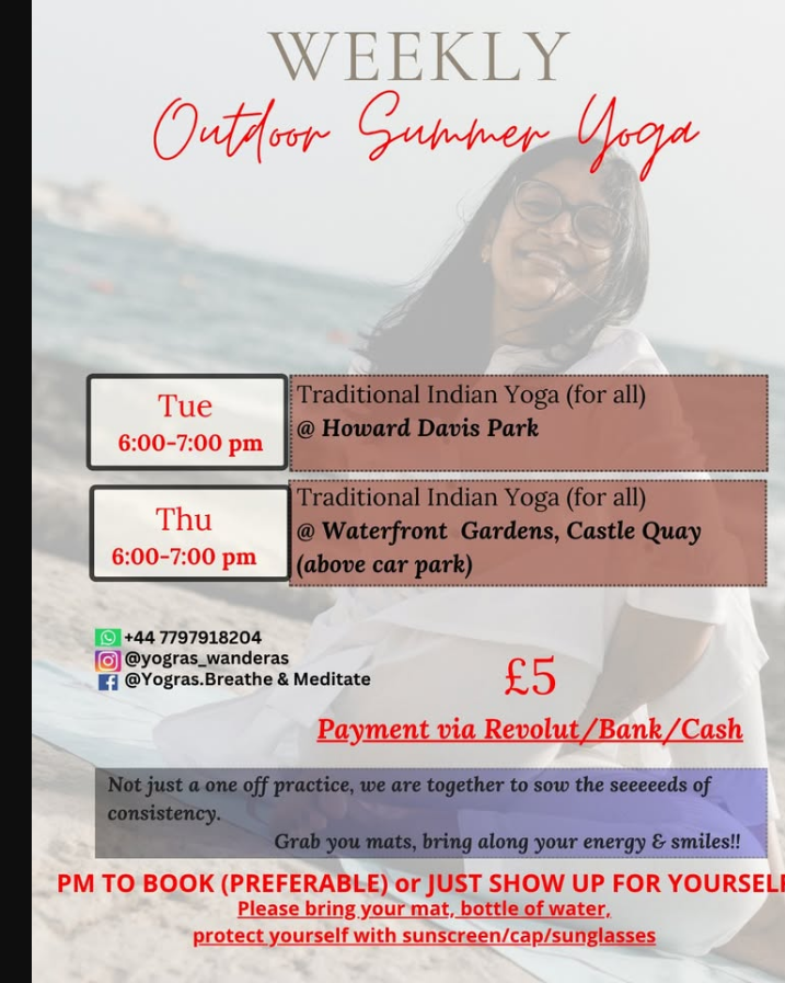 £5 - SUMMER OUTDOOR TRADITIONAL YOGA(for all)