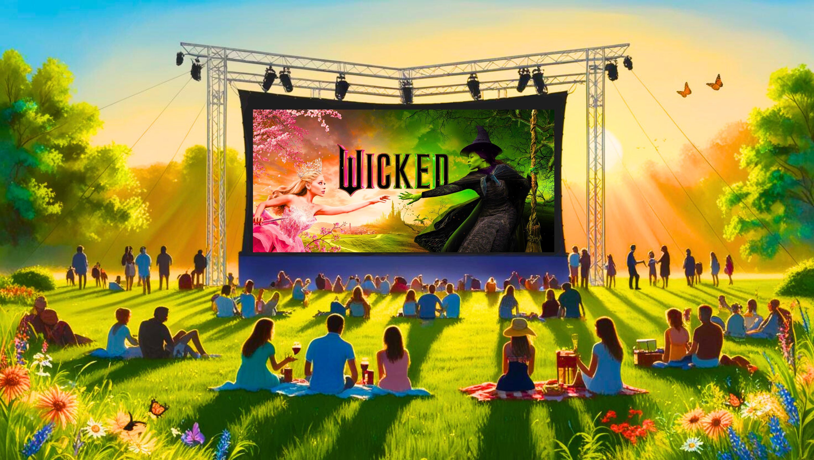Wicked Outdoor Cinema at Milton Hill House in Oxford
