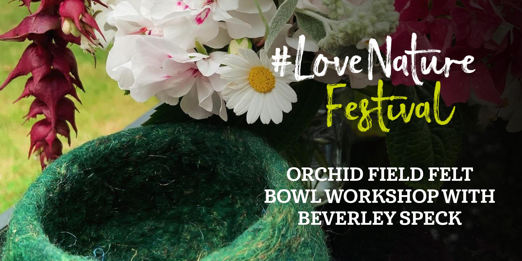 #LoveNature Festival: Orchid Field Felt Bowl workshop with Beverley Speck