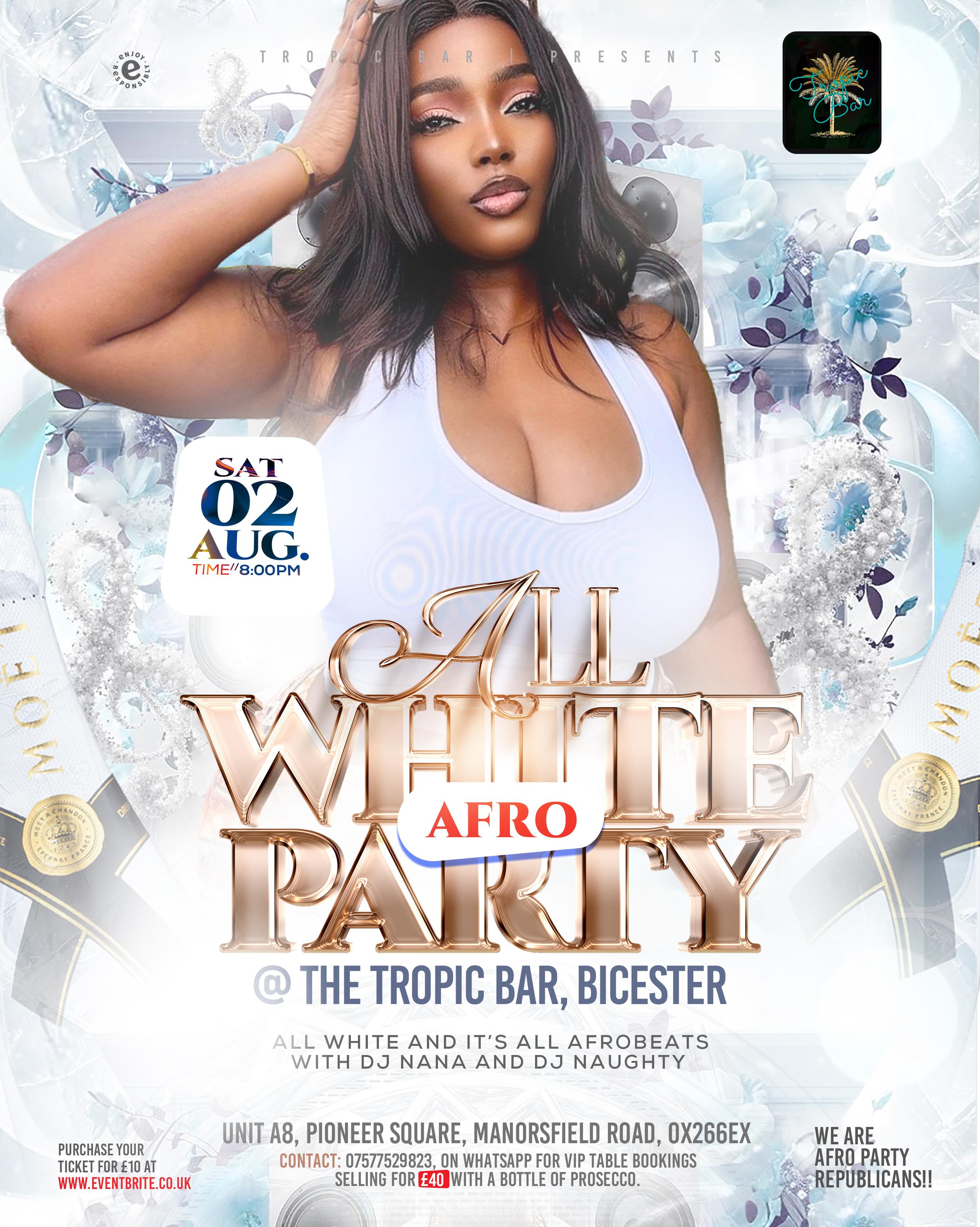 All White Afro Party