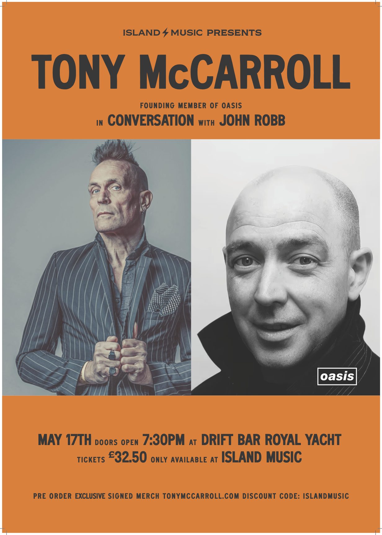 Tony McCarroll  Founding Member of Oasis.In Conversation with John Robb