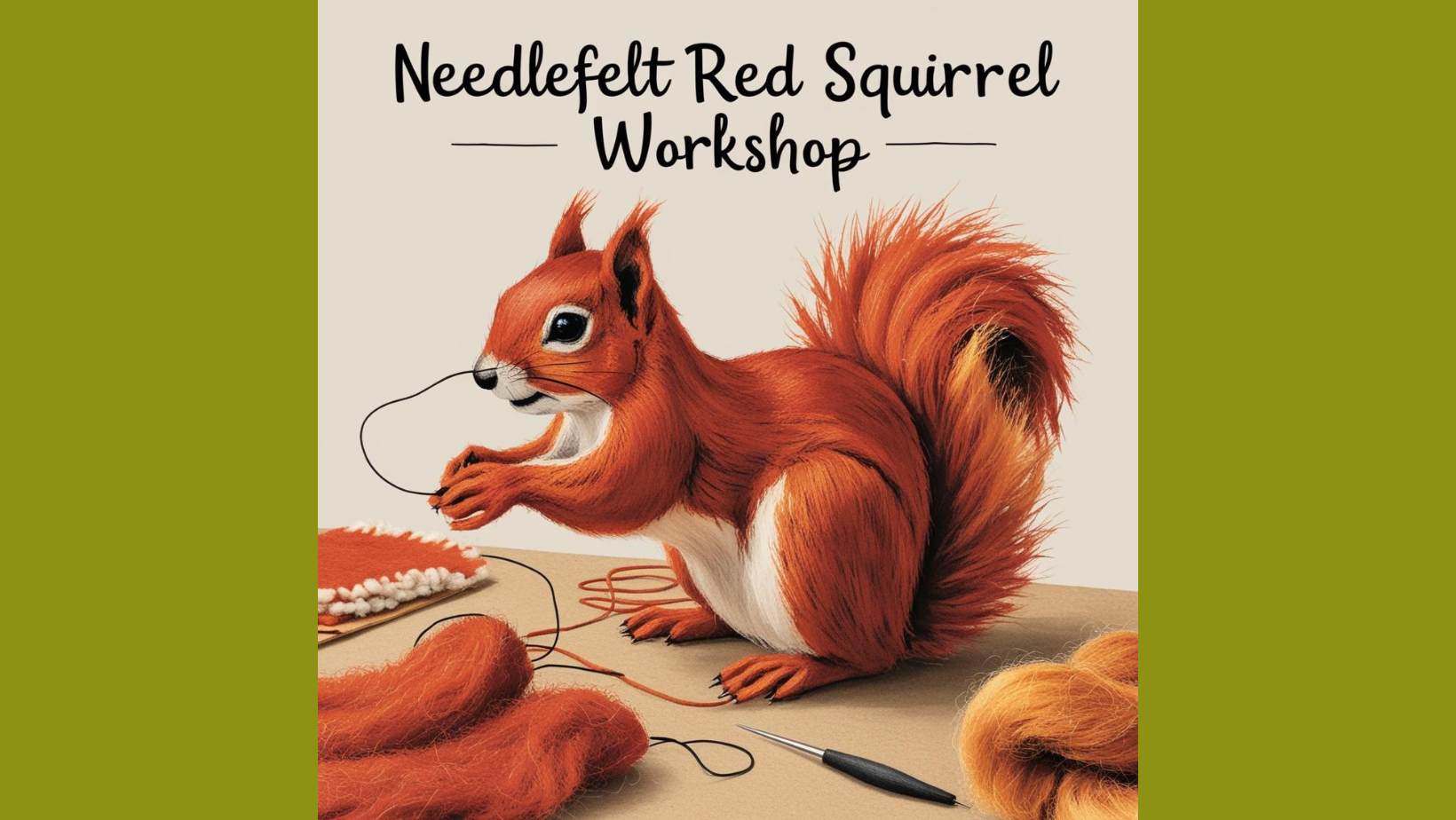 Needlefelt Red Squirrel Workshop with Beverley Speck