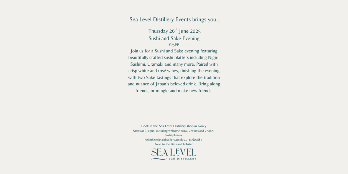 Sushi and Sake Evening